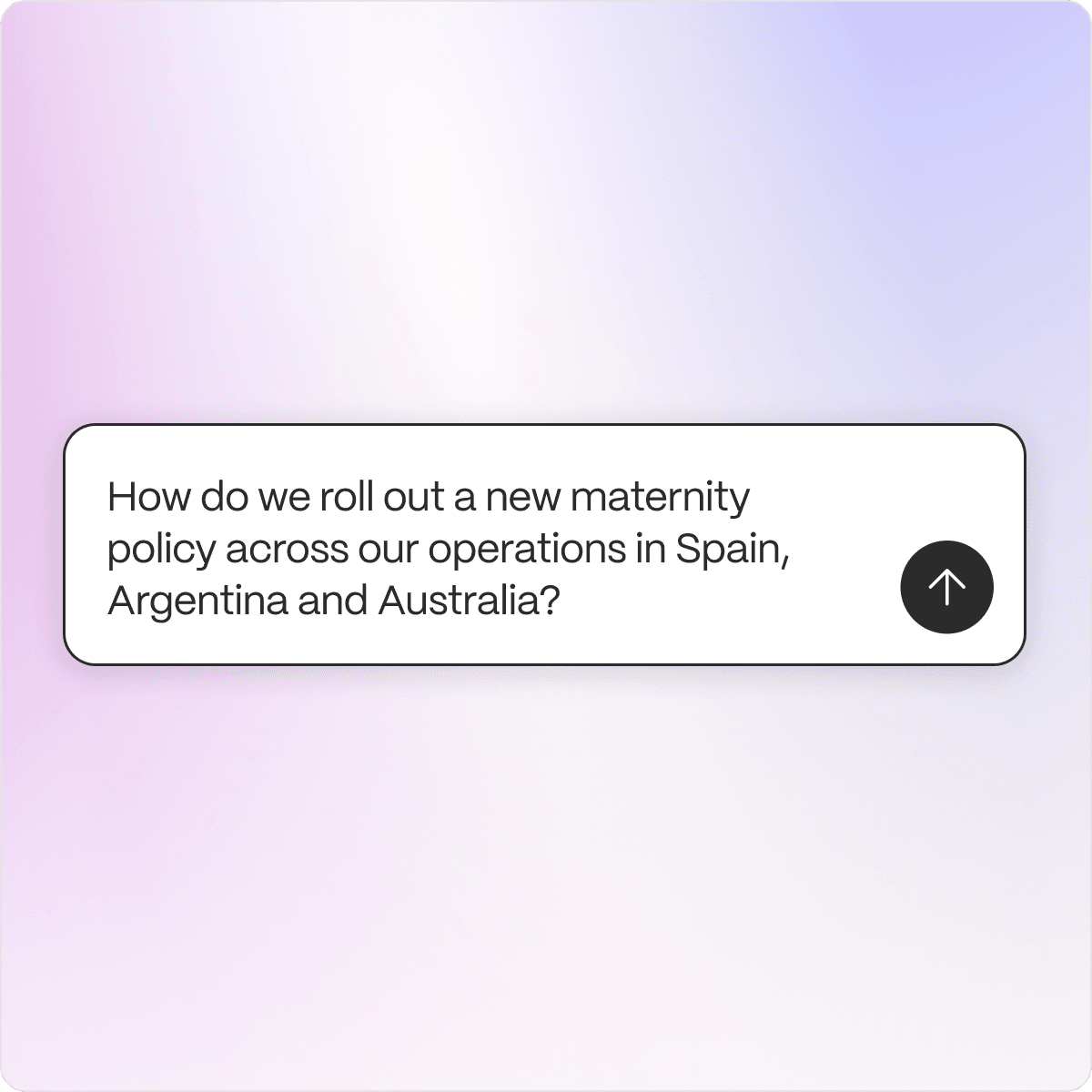 Example of a question on the ai chat page