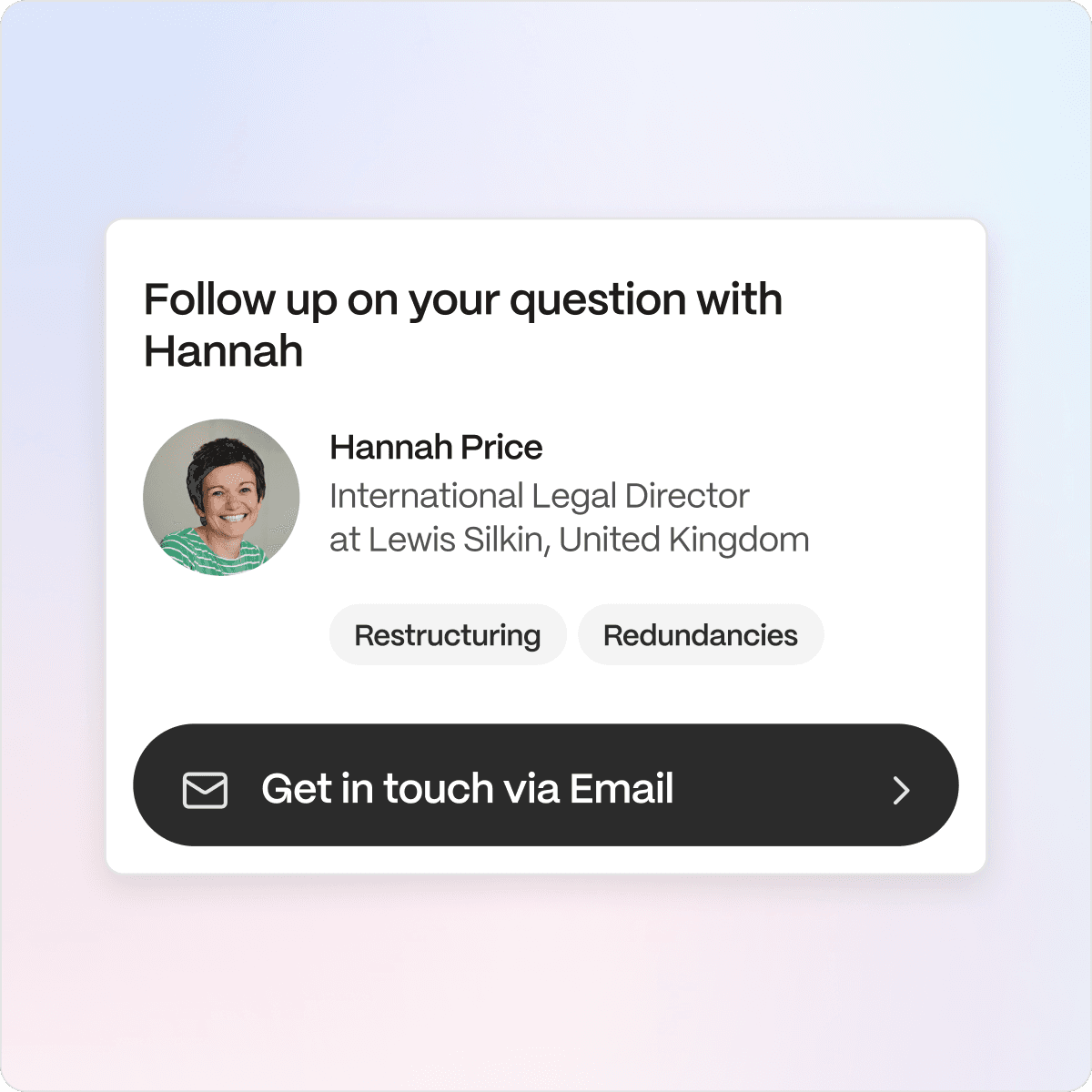 Lawyer referral widget